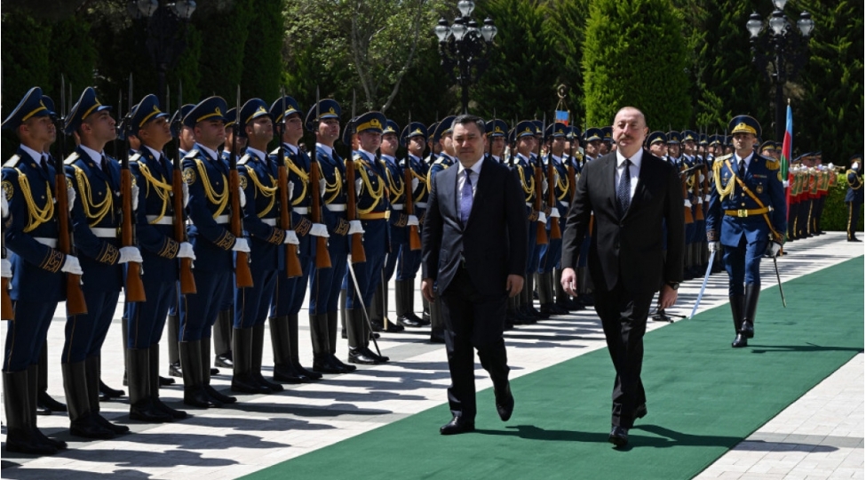 Qırğızıstan Prezidenti Sadır Japarovun rəsmi qarşılanma mərasimi olub - 
